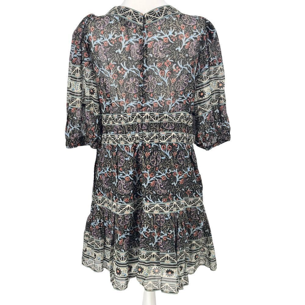 Sea New York Boho Floral Dress Size XL - Designer Mixed Print Cotton Dress - Picture 4 of 14
